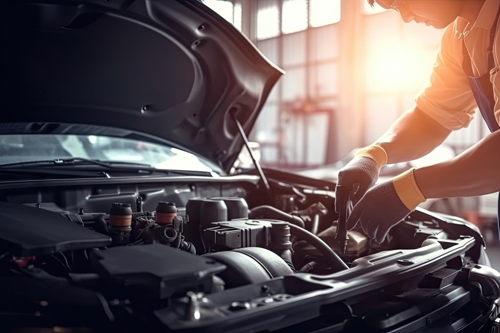 Profissional realizando serviço automotivo